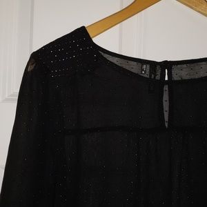 Maurices Black sparkly blouse